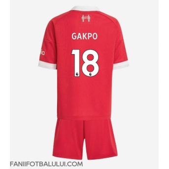 Liverpool Cody Gakpo #18 Echipament de Fotbal Replică 2025-26 Copii Acasa (+ Șorturi)